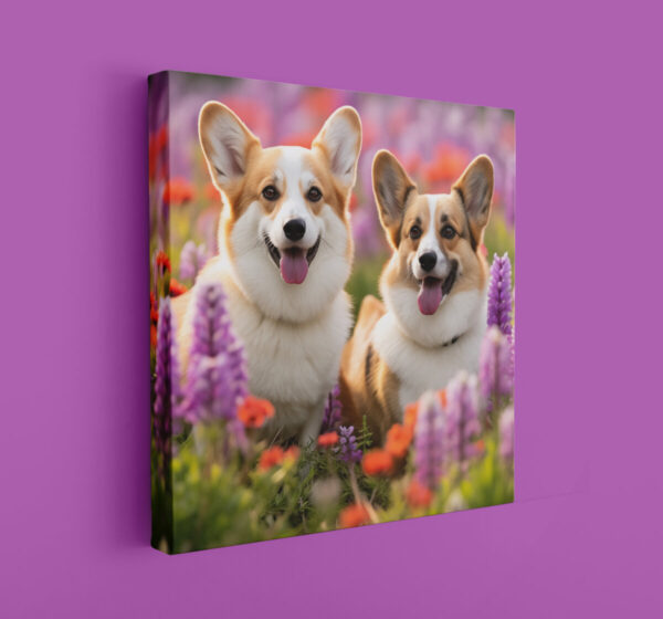 Corgis in Tub CANVAS ART | Dog Canvas Art, Artful Canvas Art, Gifted Dog Art, Colorful Dog Art, Canvas Artful Wallart - Image 7