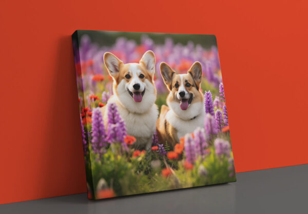 Corgis in Tub CANVAS ART | Dog Canvas Art, Artful Canvas Art, Gifted Dog Art, Colorful Dog Art, Canvas Artful Wallart - Image 4