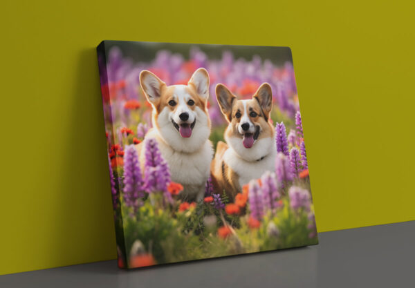 Corgis in Tub CANVAS ART | Dog Canvas Art, Artful Canvas Art, Gifted Dog Art, Colorful Dog Art, Canvas Artful Wallart - Image 6