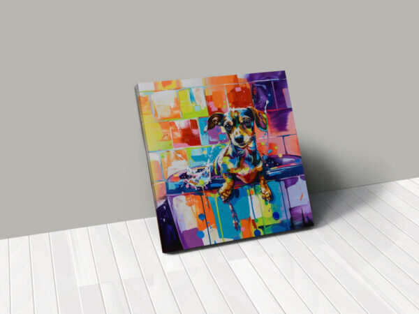 Dachshund in Tub CANVAS ART | Dog Canvas Art, Artful Canvas Art, Gifted Dog Art, Colorful Dog Art, Canvas Artful Wallart - Image 8