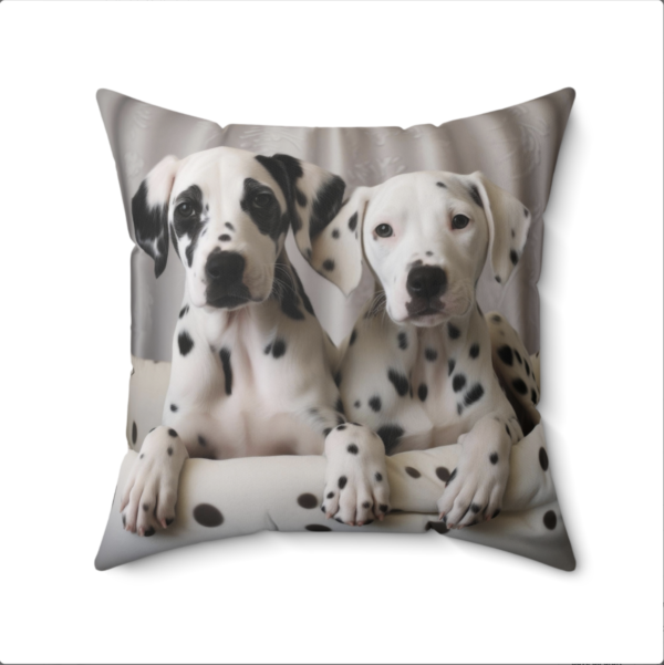 Dalmatian Pillow, Dalmatian Gift, Bedroom Decor, Dog Home Decore, Dog Pillow, Kids bedroom, Spun Polyester Square Pillow