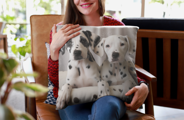 Dalmatian Pillow, Dalmatian Gift, Bedroom Decor, Dog Home Decore, Dog Pillow, Kids bedroom, Spun Polyester Square Pillow - Image 3