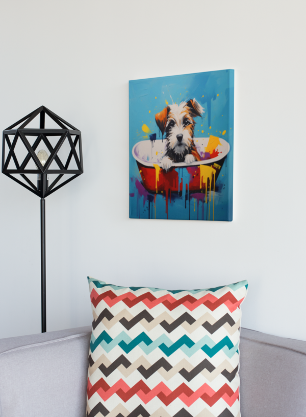 Dog in Tub CANVAS ART | Dog Canvas Art, Artful Canvas Art, Gifted Dog Art, Colorful Dog Art, Canvas Artful Wallart - Image 10