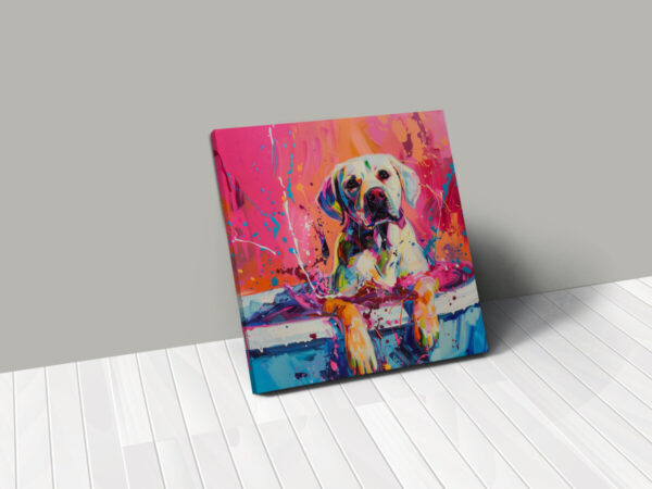 Labrador Retriever in Tub CANVAS ART | Dog Canvas Art, Artful Canvas Art, Gifted Dog Art, Colorful Dog Art - Image 7