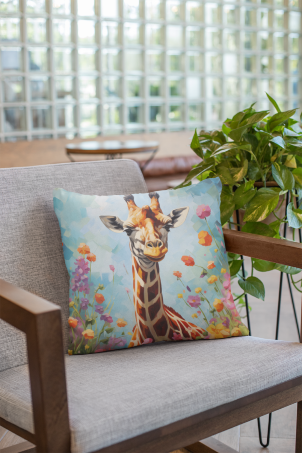 Giraffe Pillow, Giraffe Gift, Bedroom Decor, Giraffe Home Decore, Giraffe Pillow, Giraffe decor, Polyester Square Pillow - Image 6