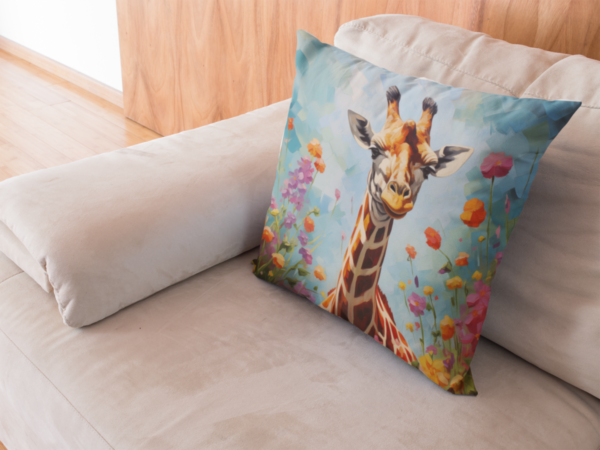 Giraffe Pillow, Giraffe Gift, Bedroom Decor, Giraffe Home Decore, Giraffe Pillow, Giraffe decor, Polyester Square Pillow - Image 9