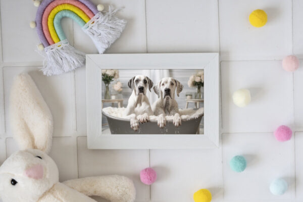 Great Danes in a Bathtub, INSTANT DOWNLOADS, Great Danes Wall Art, Bathroom Dog Art, Bathroom Decor, Dog Art - Image 3