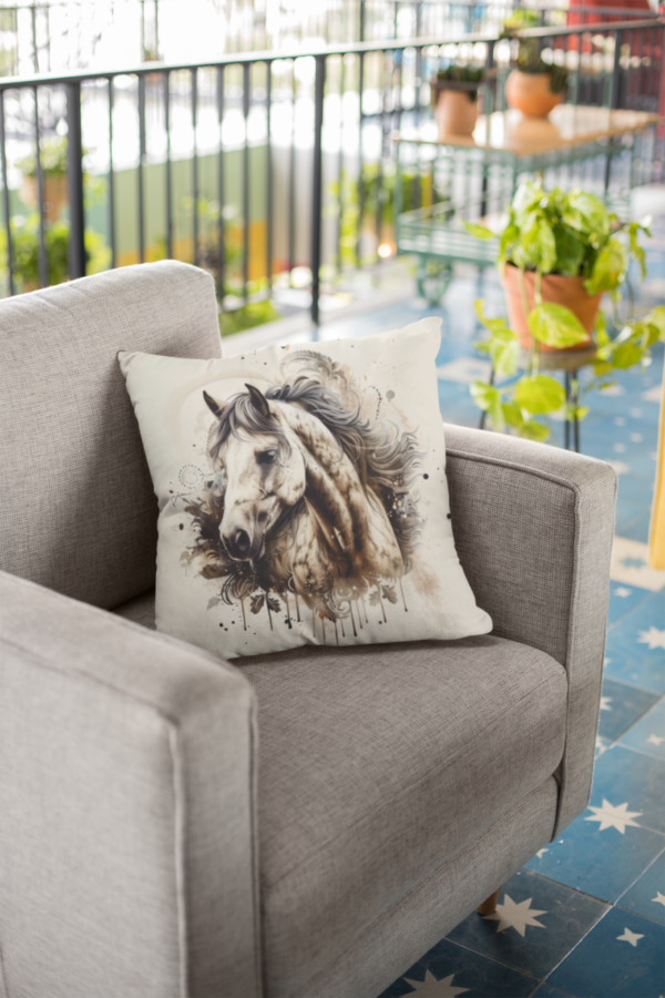 Horse Pillow, Horse Gift, Bedroom Decor, Horse Home Decore, Horse Pillow, Horse decor, Spun Polyester Square Pillow - Image 6