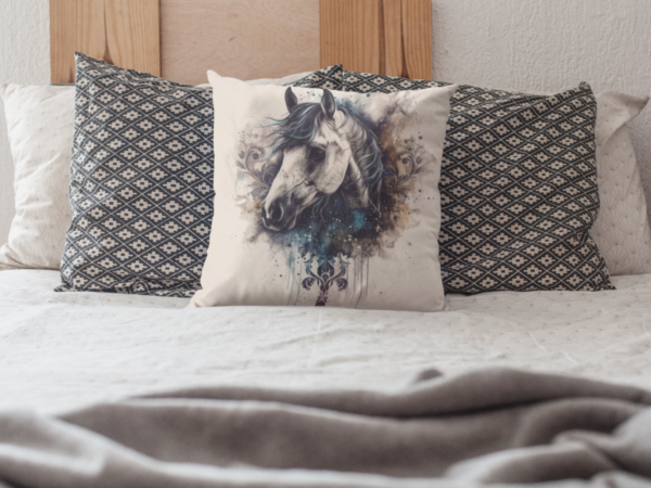 Horse Pillow, Horse Gift, Bedroom Decor, Horse Home Decore, Horse Pillow, Horse decor, Spun Polyester Square Pillow - Image 4