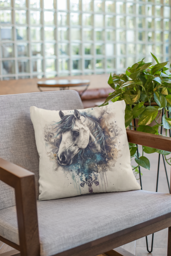 Horse Pillow, Horse Gift, Bedroom Decor, Horse Home Decore, Horse Pillow, Horse decor, Spun Polyester Square Pillow - Image 7