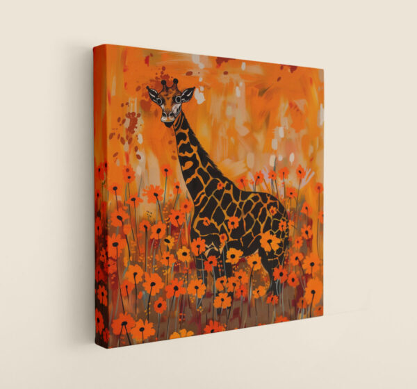 Giraffe in Tub CANVAS ART | Giraffe Canvas Art, Artful Canvas Art, Gifted Giraffe Art, Wallarte, Giraffe Art