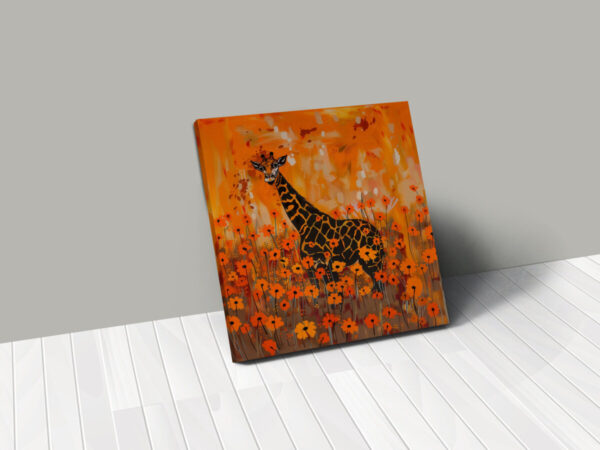 Giraffe in Tub CANVAS ART | Giraffe Canvas Art, Artful Canvas Art, Gifted Giraffe Art, Wallarte, Giraffe Art - Image 3