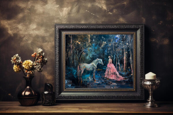 #darkforest #darkcotttagecore #enchantedart #enchantedhorse