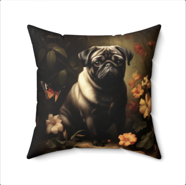 Pug Pillow, Corgi Gift, Bedroom Decor, Home Decore, Dog Pillow, Pug Dog Pillow, Spun Polyester Square Pillow