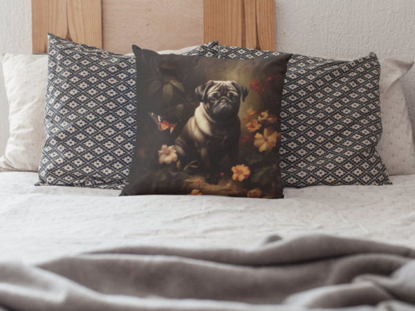 Pug Pillow, Corgi Gift, Bedroom Decor, Home Decore, Dog Pillow, Pug Dog Pillow, Spun Polyester Square Pillow - Image 4