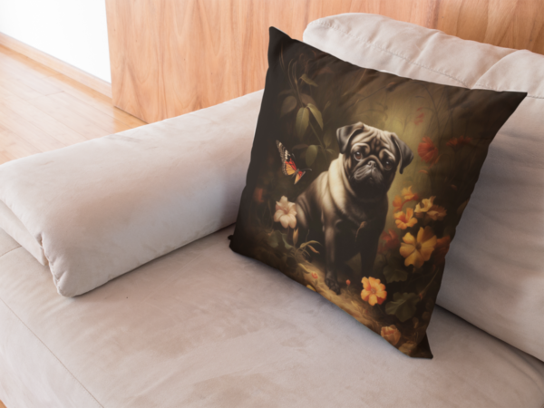 Pug Pillow, Corgi Gift, Bedroom Decor, Home Decore, Dog Pillow, Pug Dog Pillow, Spun Polyester Square Pillow - Image 9