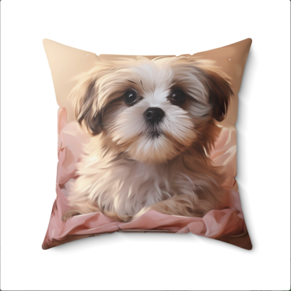 Shih Tzu Pillow, Shih Tzu Gift, Bedroom Decor, Shih Tzu Home Decore, Dog Pillow, Spun Polyester Square Pillow