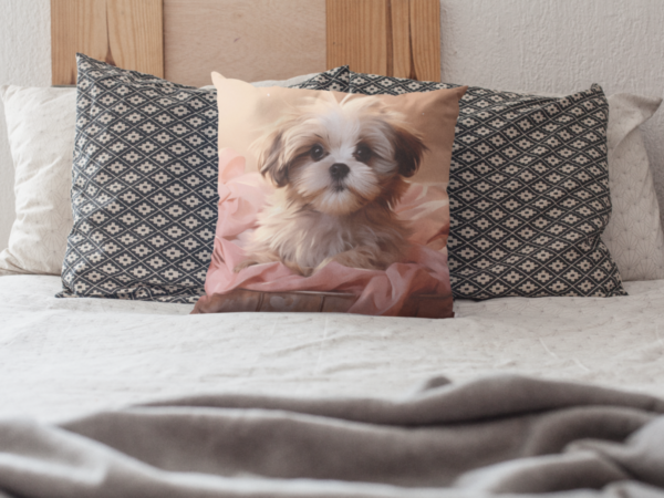 Shih Tzu Pillow, Shih Tzu Gift, Bedroom Decor, Shih Tzu Home Decore, Dog Pillow, Spun Polyester Square Pillow - Image 7