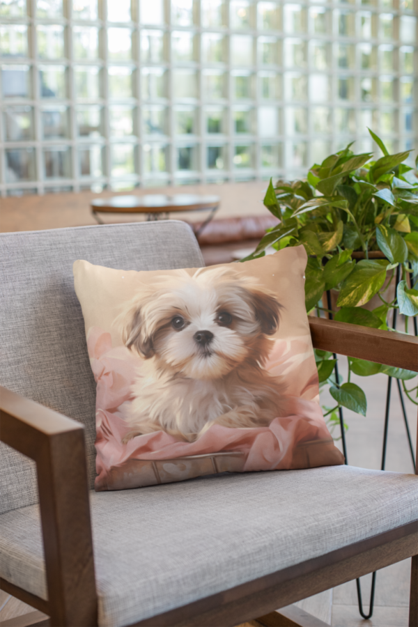 Shih Tzu Pillow, Shih Tzu Gift, Bedroom Decor, Shih Tzu Home Decore, Dog Pillow, Spun Polyester Square Pillow - Image 5