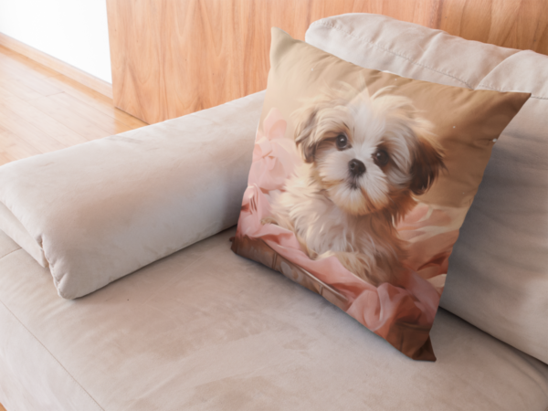 Shih Tzu Pillow, Shih Tzu Gift, Bedroom Decor, Shih Tzu Home Decore, Dog Pillow, Spun Polyester Square Pillow - Image 8