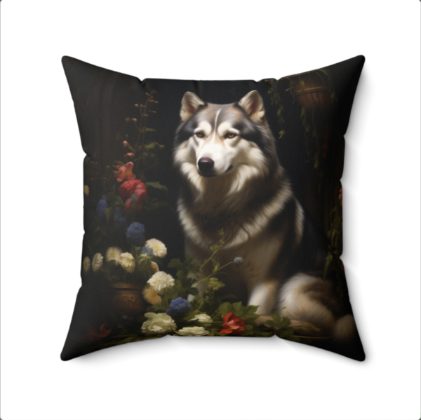 Siberian Husky Pillow, Husky Gift, Bedroom Decor, Home Decore, Dog Pillow, Husky Pillow, Spun Polyester Square Pillow - Image 2