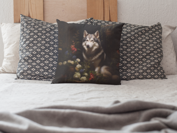 Siberian Husky Pillow, Husky Gift, Bedroom Decor, Home Decore, Dog Pillow, Husky Pillow, Spun Polyester Square Pillow - Image 4