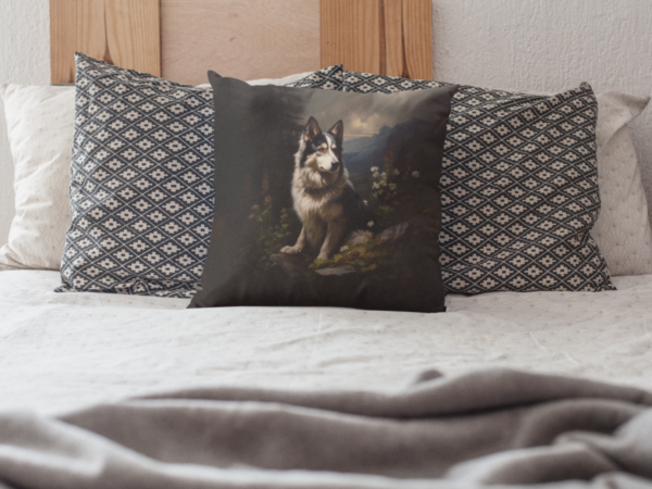 Siberian Husky Pillow, Husky Gift, Bedroom Decor, Home Decore, Dog Pillow, Husky Pillow, Spun Polyester Square Pillow - Image 3