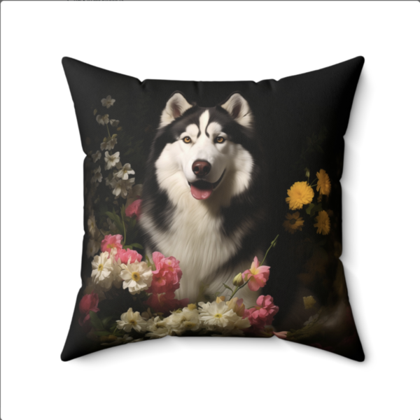 Siberian Husky Pillow, Husky Gift, Bedroom Decor, Home Decore, Dog Pillow, Husky Pillow, Spun Polyester Square Pillow