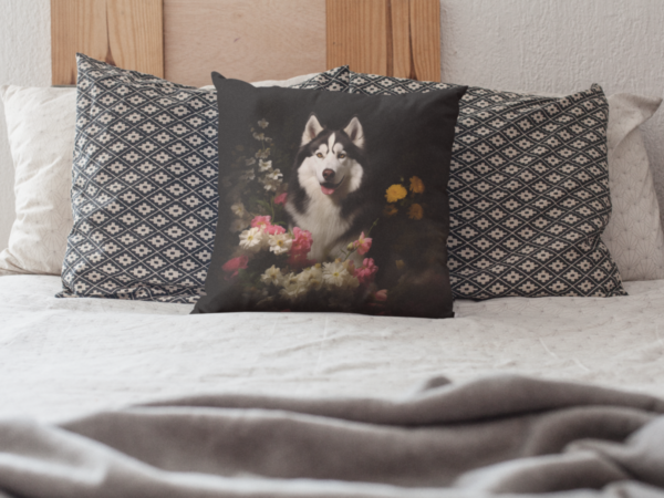 Siberian Husky Pillow, Husky Gift, Bedroom Decor, Home Decore, Dog Pillow, Husky Pillow, Spun Polyester Square Pillow - Image 5