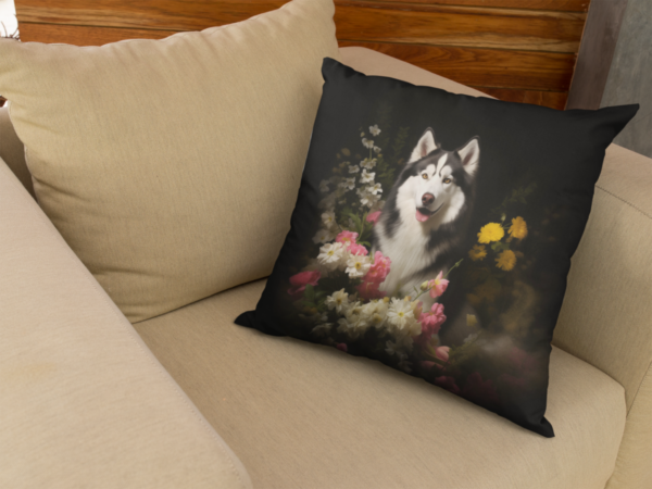 Siberian Husky Pillow, Husky Gift, Bedroom Decor, Home Decore, Dog Pillow, Husky Pillow, Spun Polyester Square Pillow - Image 9