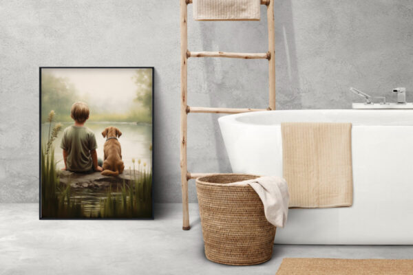 Kids Bathroom Decor, Boy Room Art,